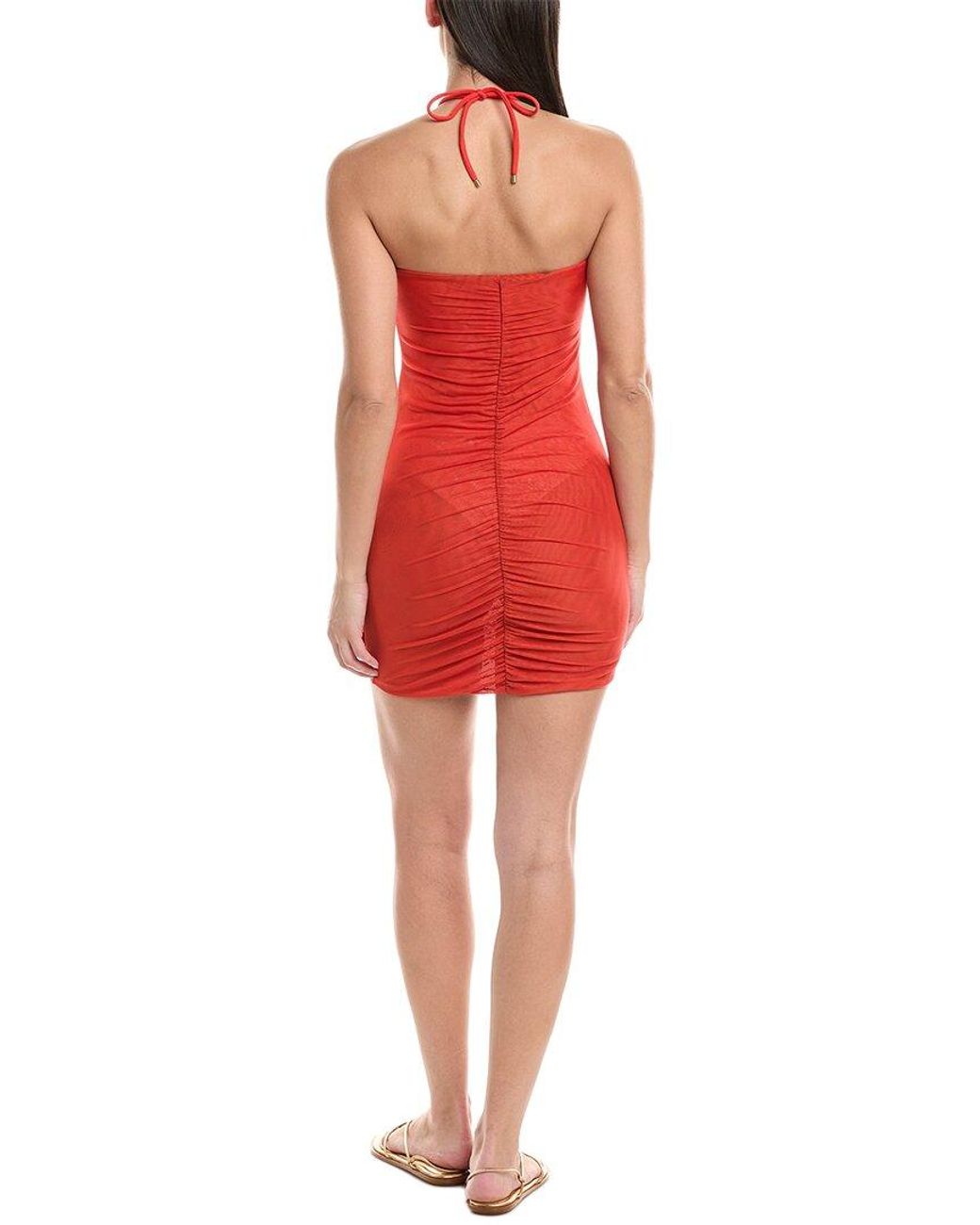 ViX Red Solid Misha Mini Dress