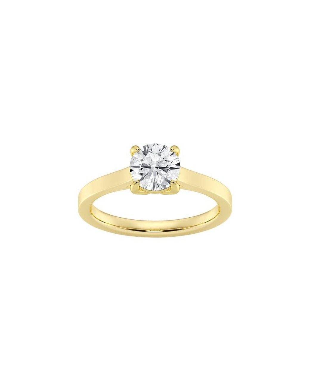 Lab Grown Diamonds Metallic 14K 1.00 Ct. Tw. Lab-Grown Diamond Solitaire Engagement Ring