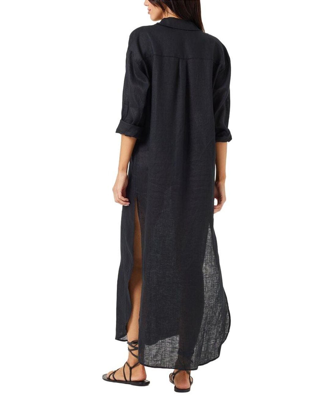 LSPACE Black Capistrano Linen Tunic
