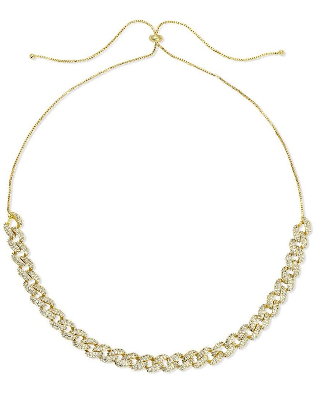 Eye Candy LA Metallic Cz Chain Necklace