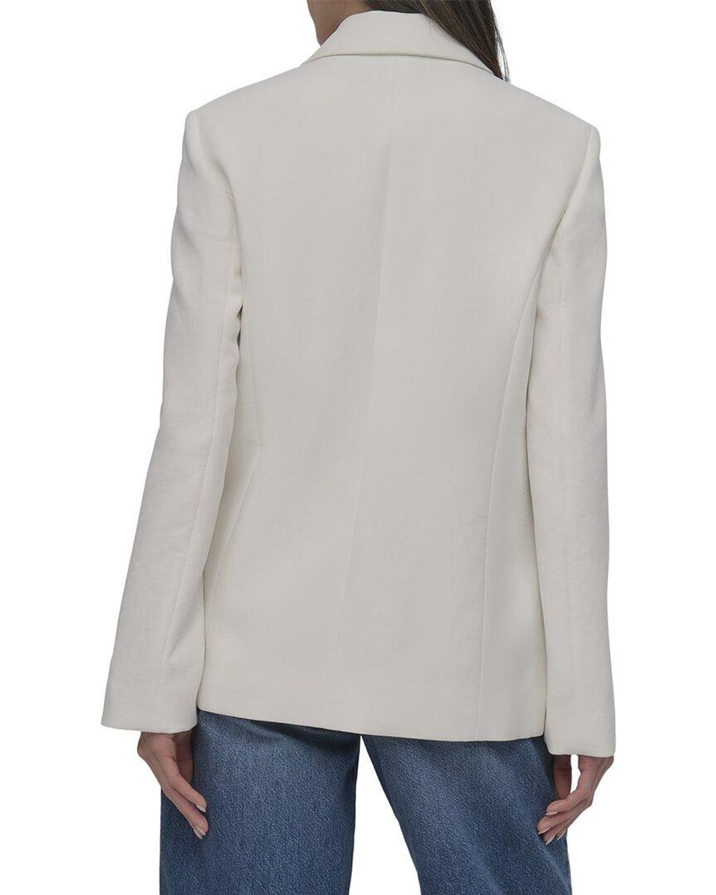 DKNY Gray Logo Patch Blazer