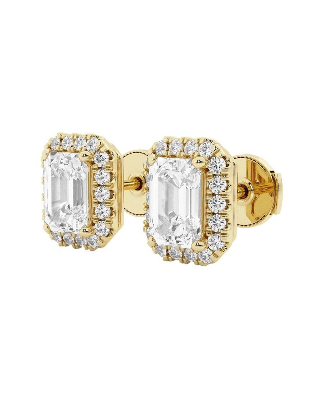 Lab Grown Diamonds Metallic 14k 3.50 Ct. Tw. Lab-grown Diamond Studs