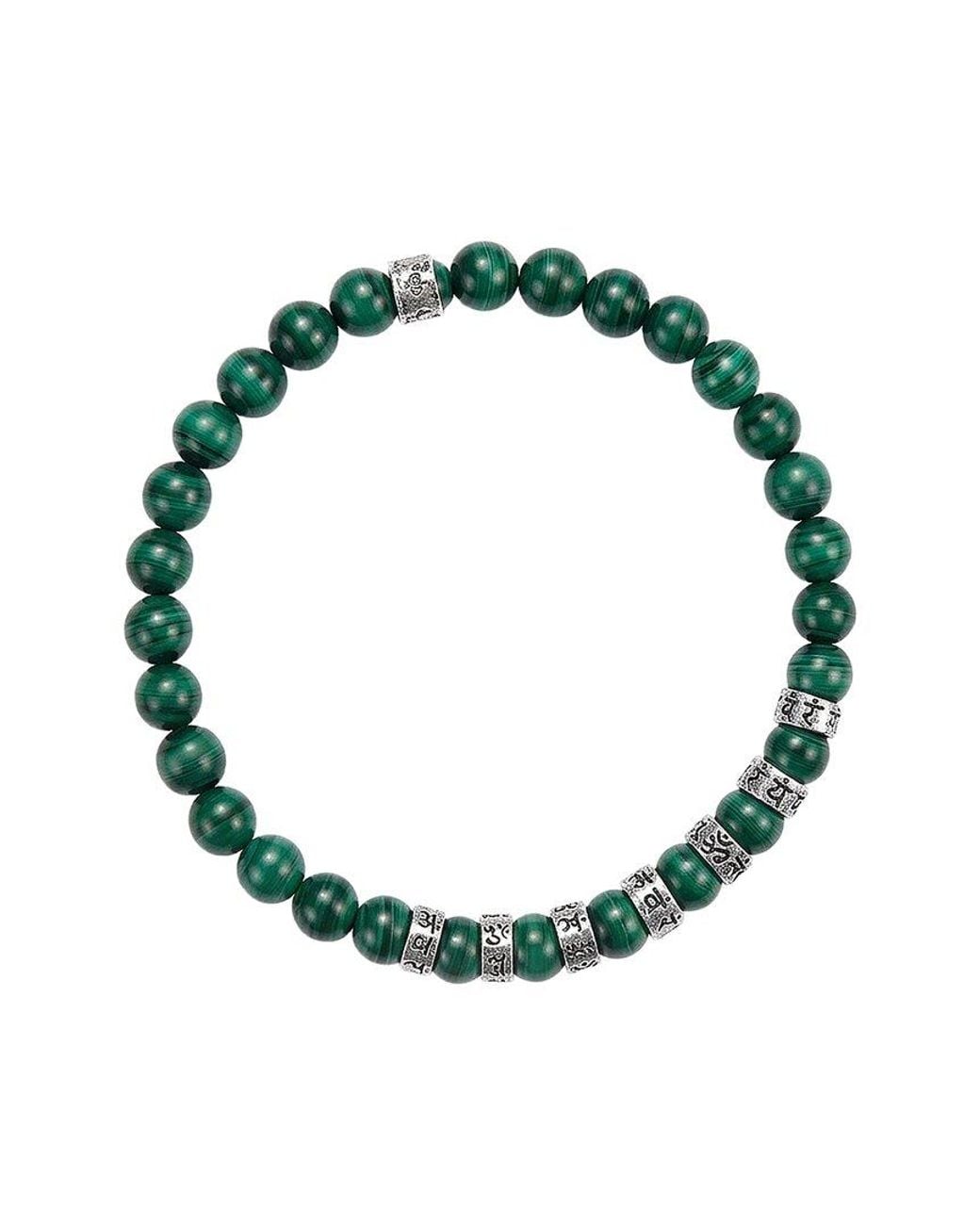 Karma and Luck Green Tiger Eye/ Matte Onyx Bolo Bracelet