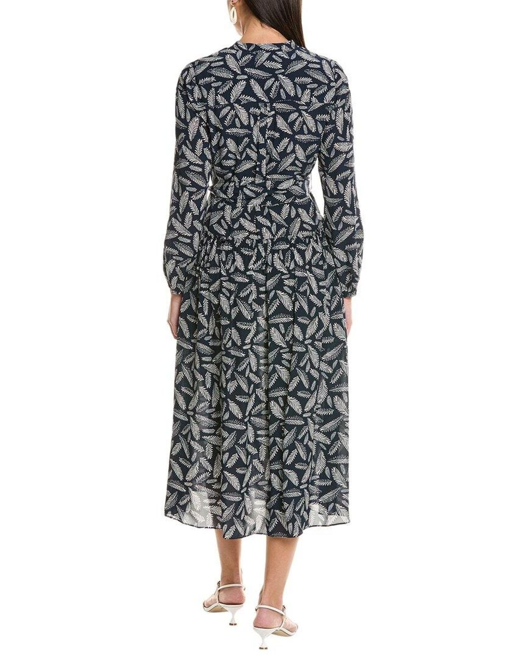 Shoshanna Blue Rowan Midi Dress