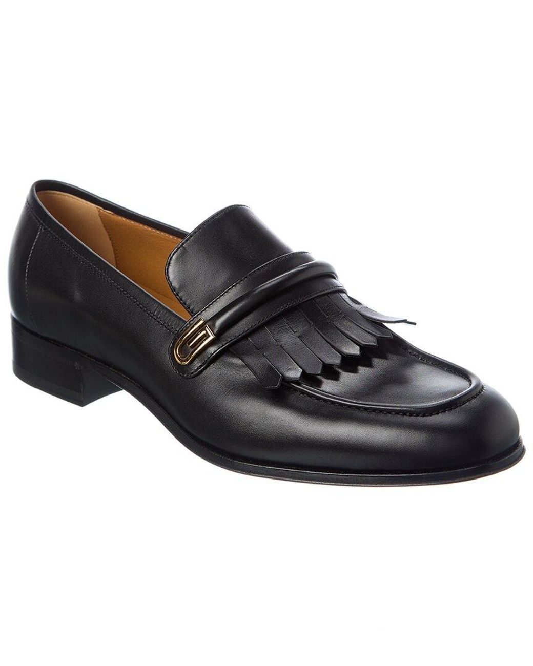 Gucci Black Aldo Leather Loafers for men