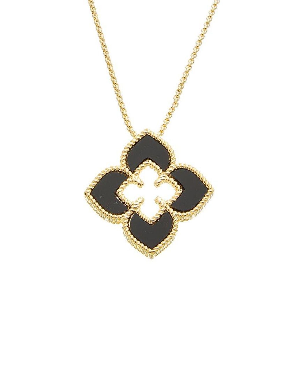 Juvell Metallic 18K Onyx Necklace