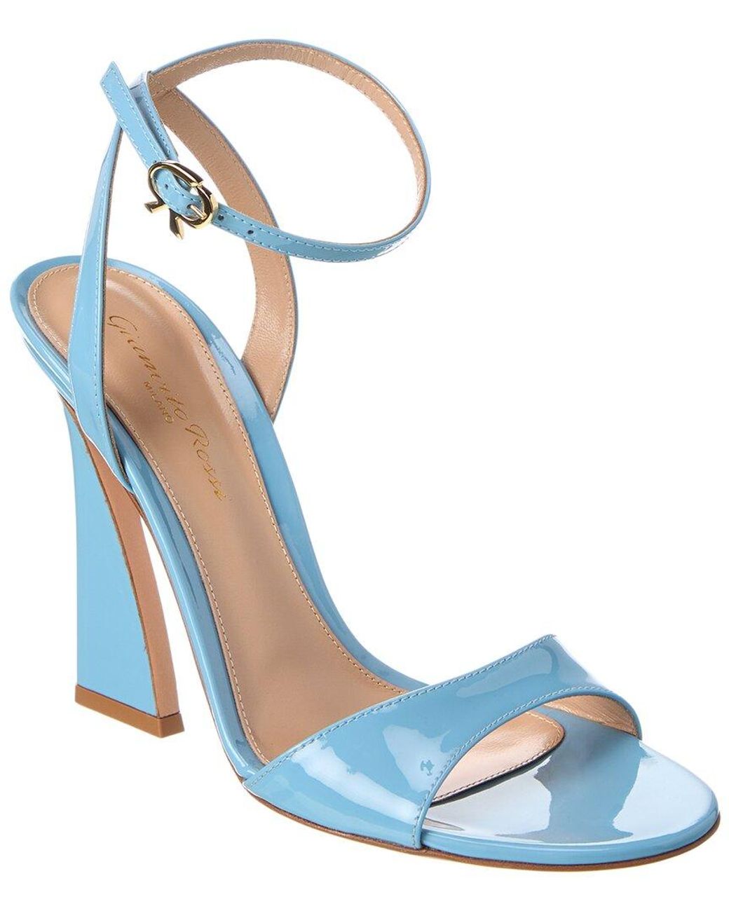 Gianvito Rossi Blue Aura 105 Patent Sandal