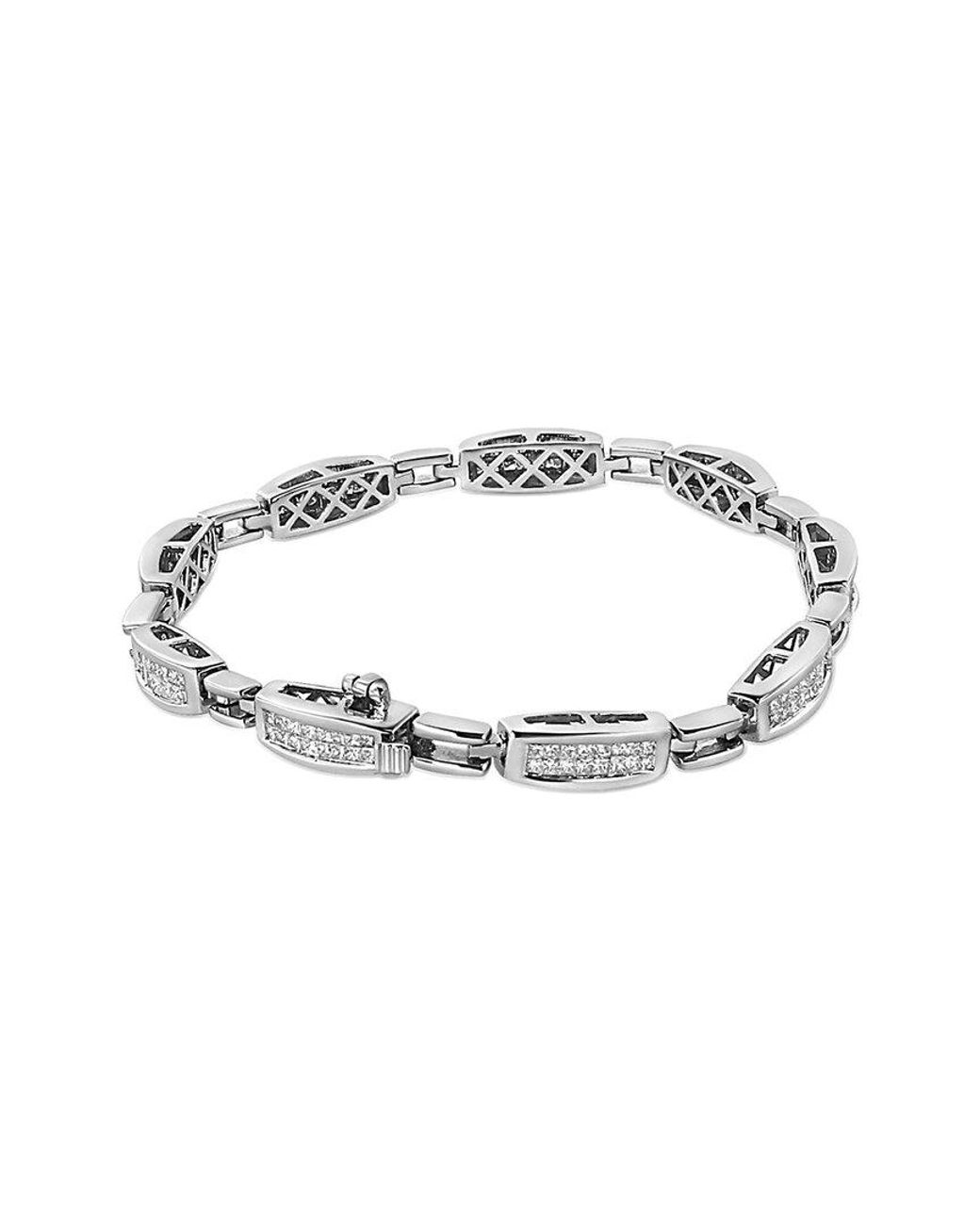 Haus of Brilliance Metallic 14K 2.00 Ct. Tw. Diamond Tennis Bracelet
