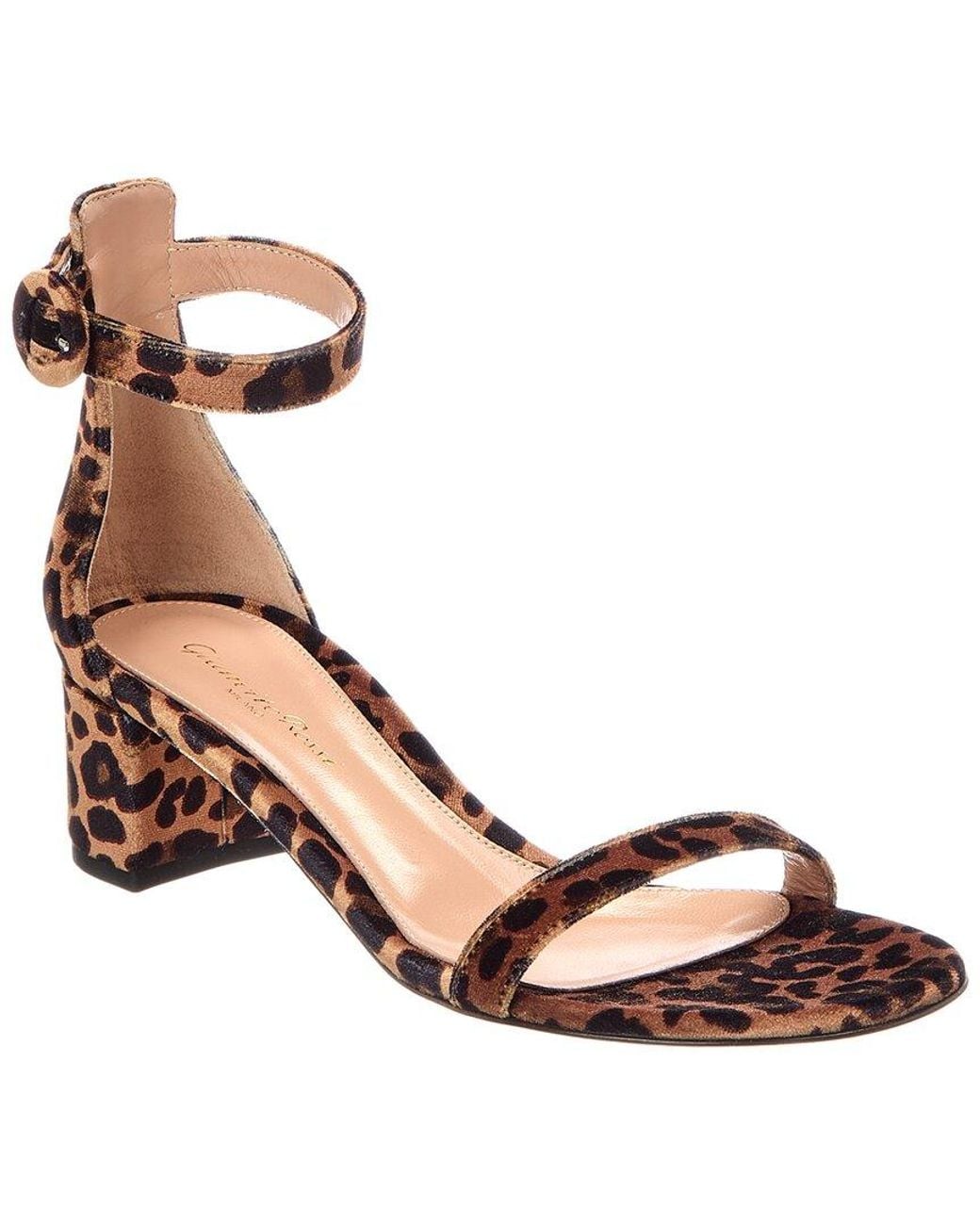 Gianvito Rossi Brown Velvet Sandal