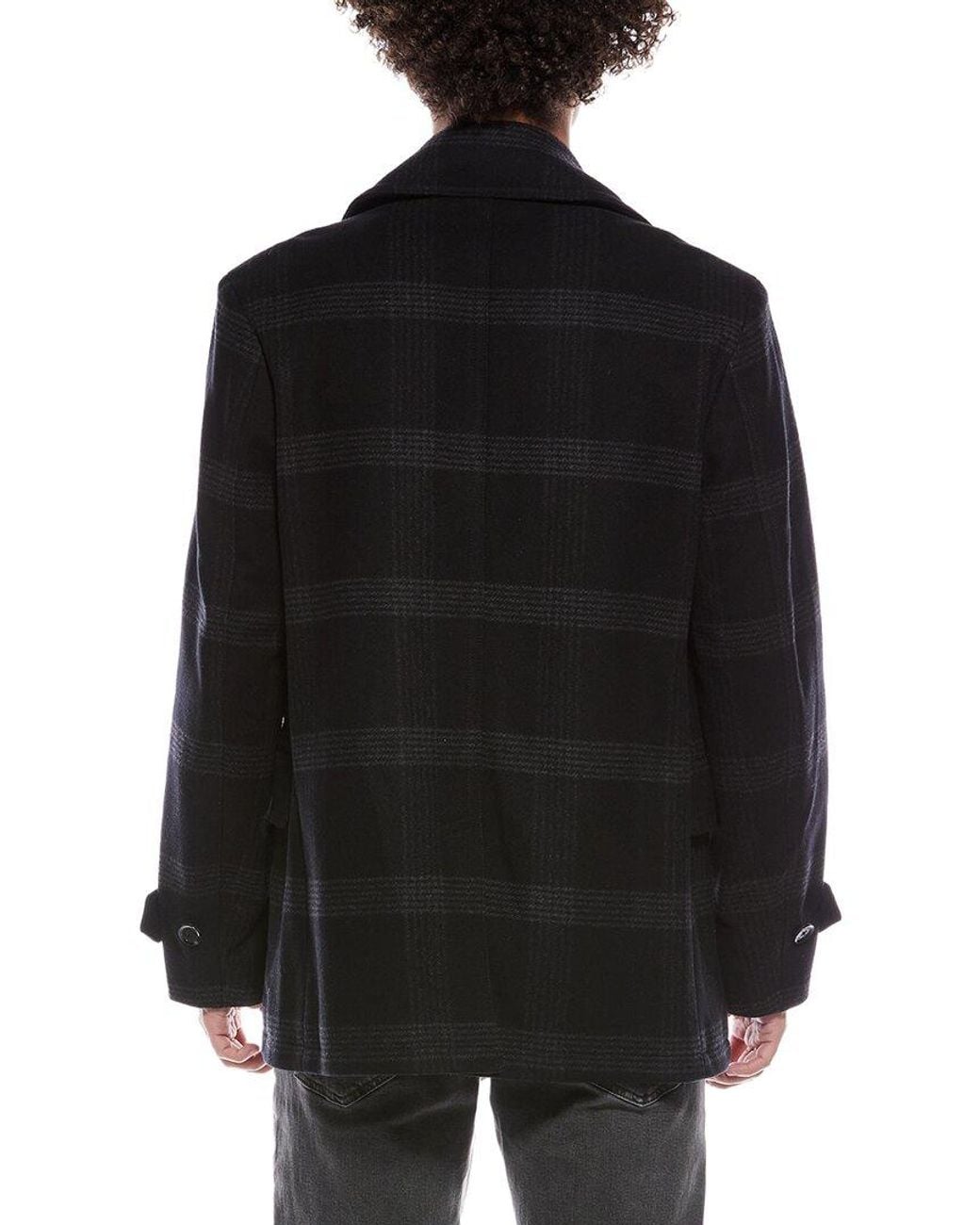 Belstaff Black Milford Wool-Blend Peacoat for men