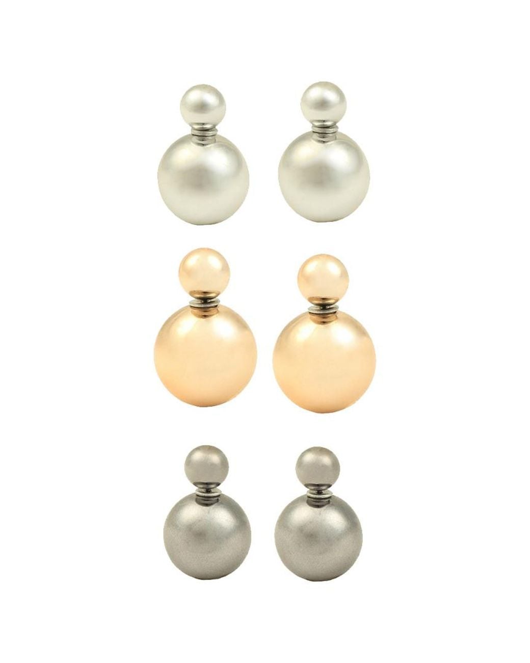 Eye Candy LA Metallic Earrings Set