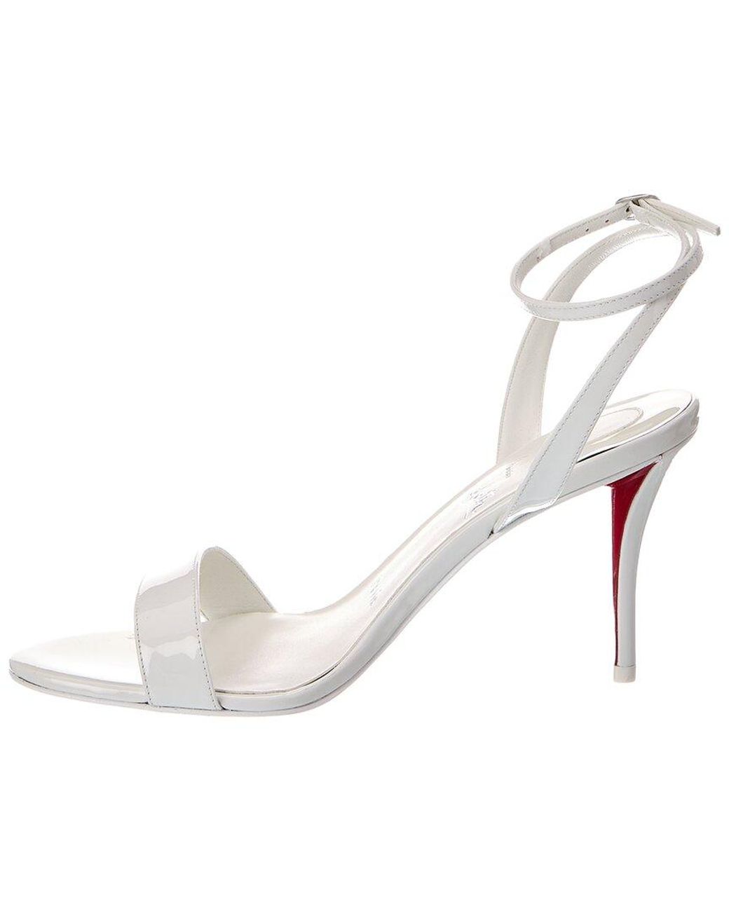 Christian Louboutin White Miss Z 80 Patent Sandal