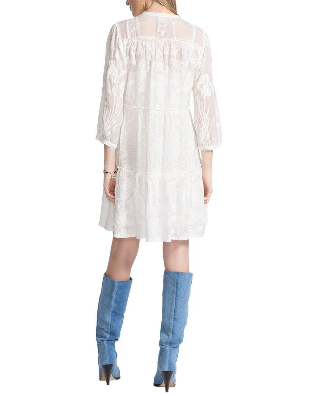 Johnny Was White Plus Kimberlee Dress