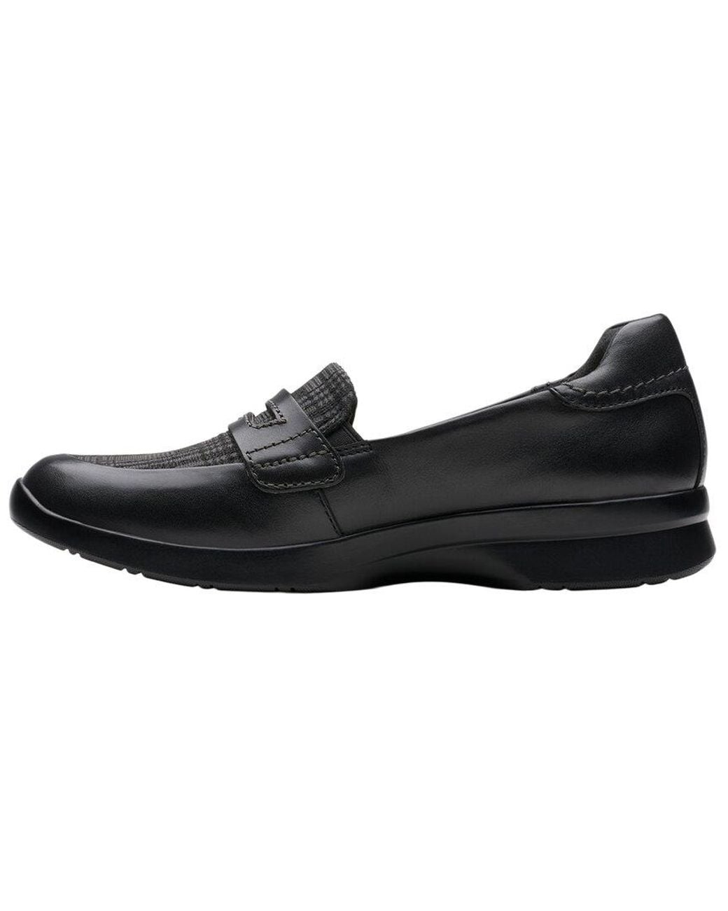 Clarks Black Ellowyn Penny Leather Loafer