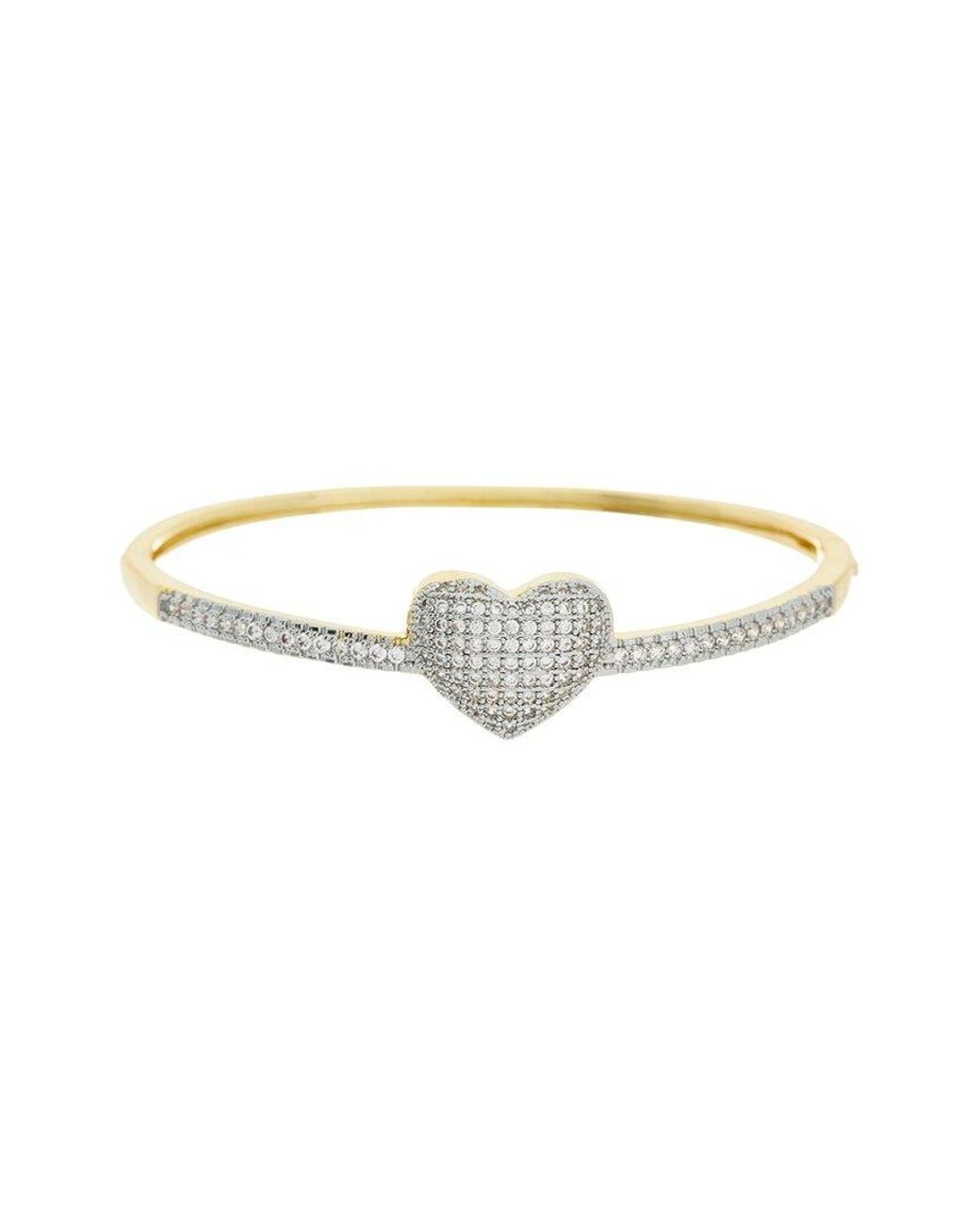 Juvell White 18K Plated Cz Bangle Bracelet