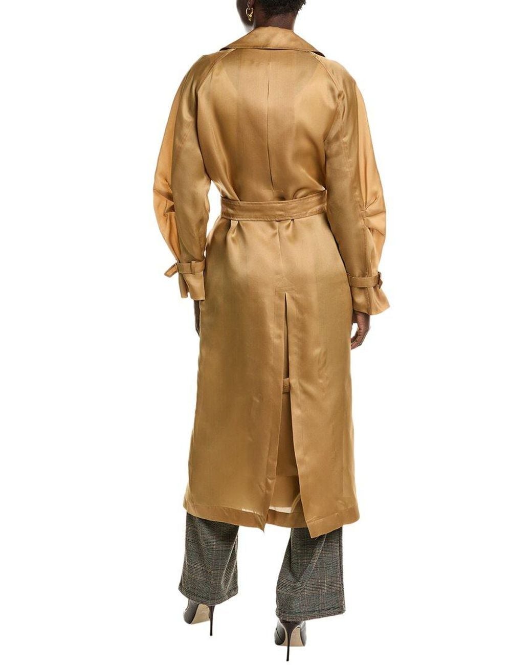 Max Mara Metallic Sacco Silk Coat