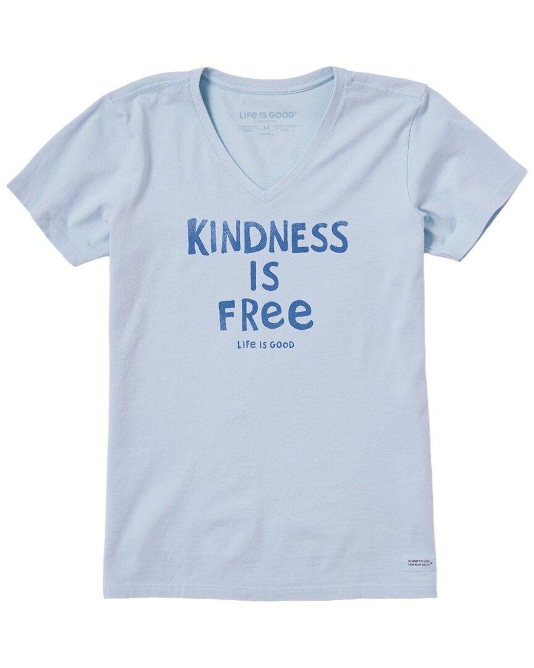 Life Is Good. Blue Crusher V-Neck T-Shirt