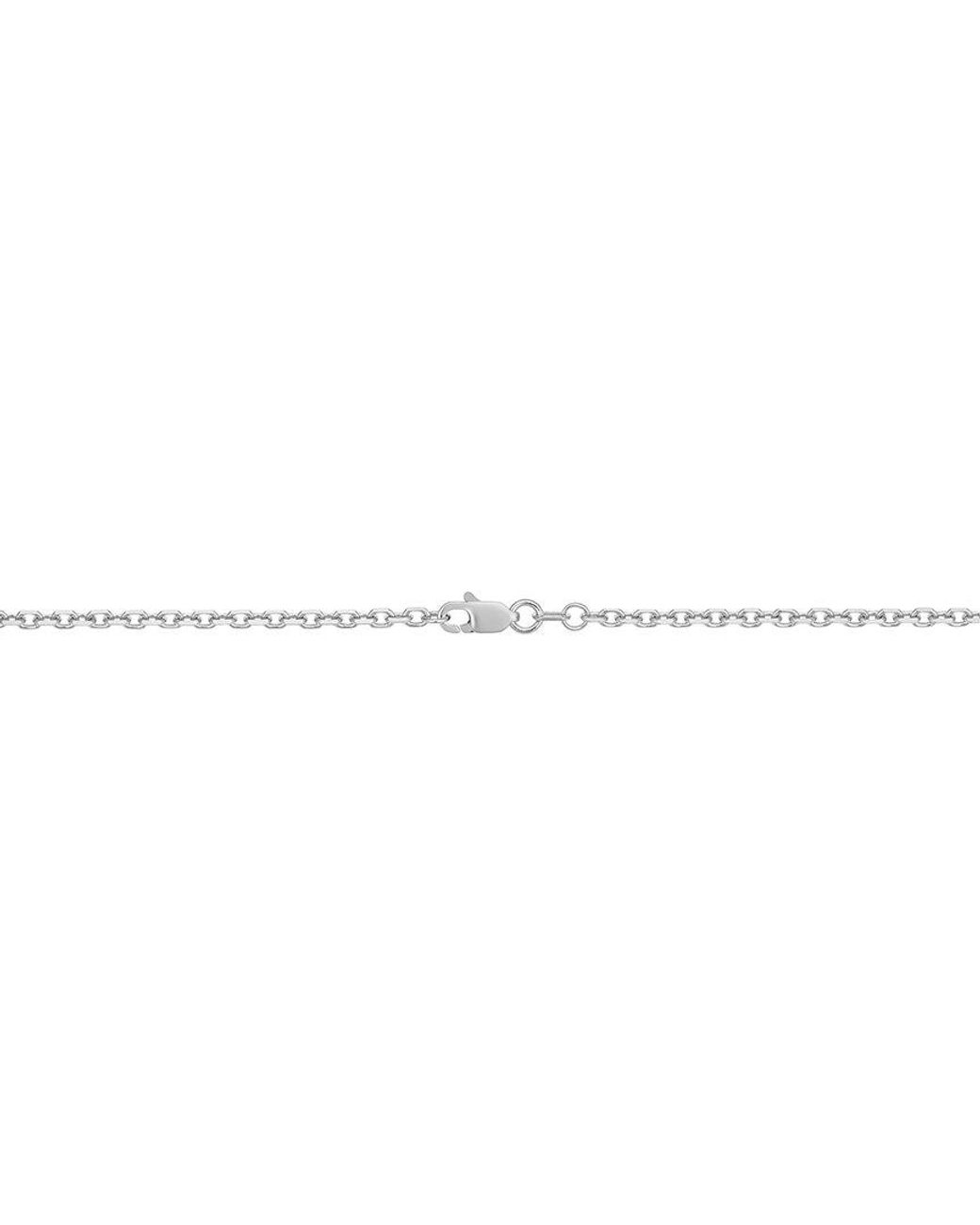 Italian Gold White 14K Italian Link Chain Necklace