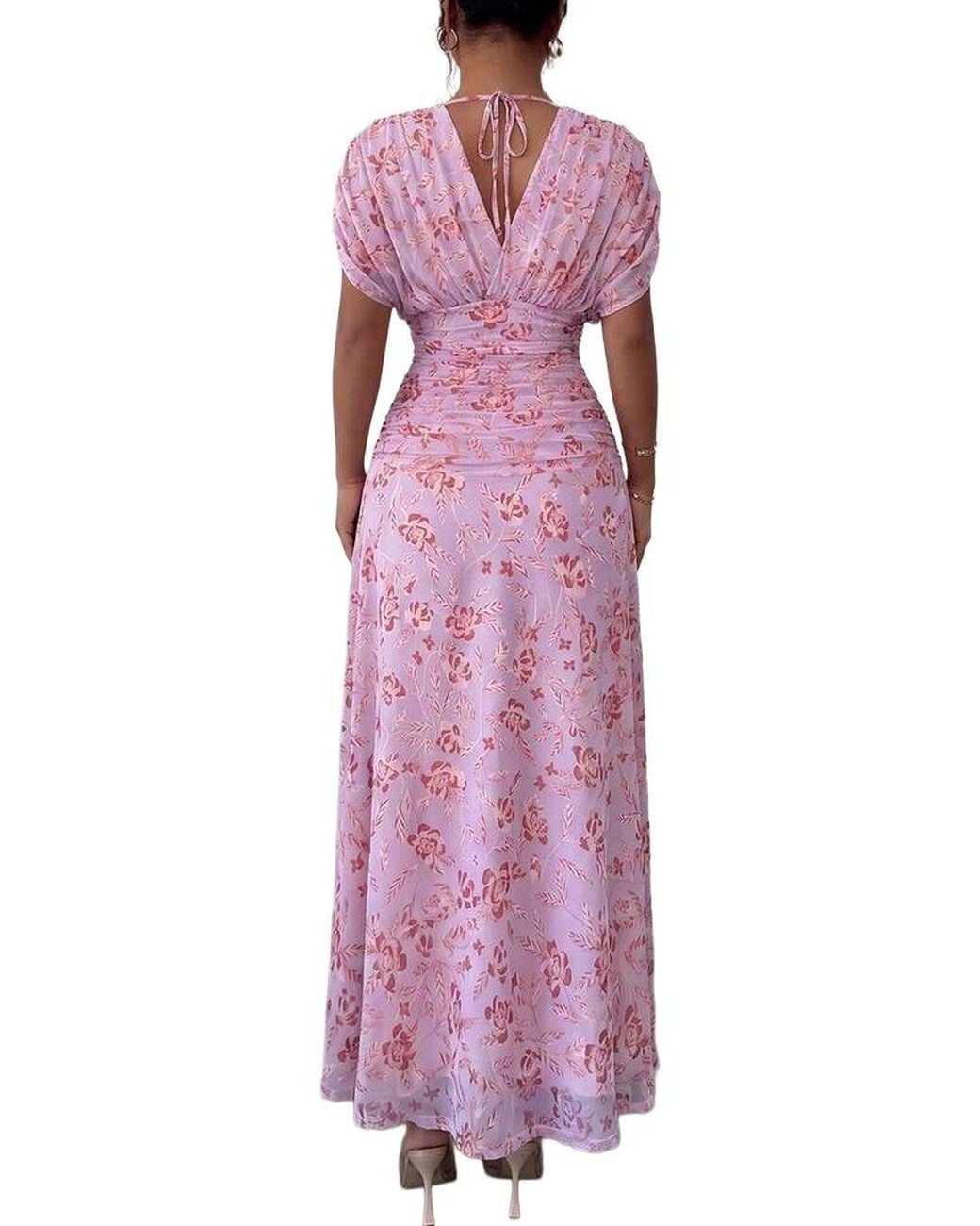 XIRELLI Purple Print Maxi Dress