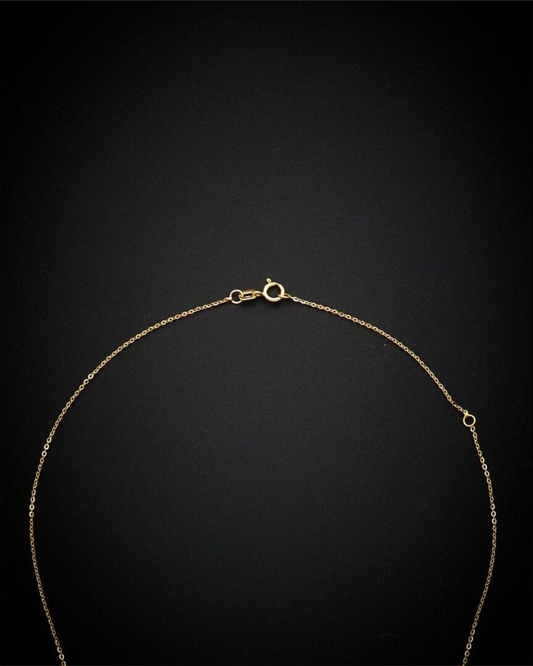 Italian Gold Black 14k Charm Necklace