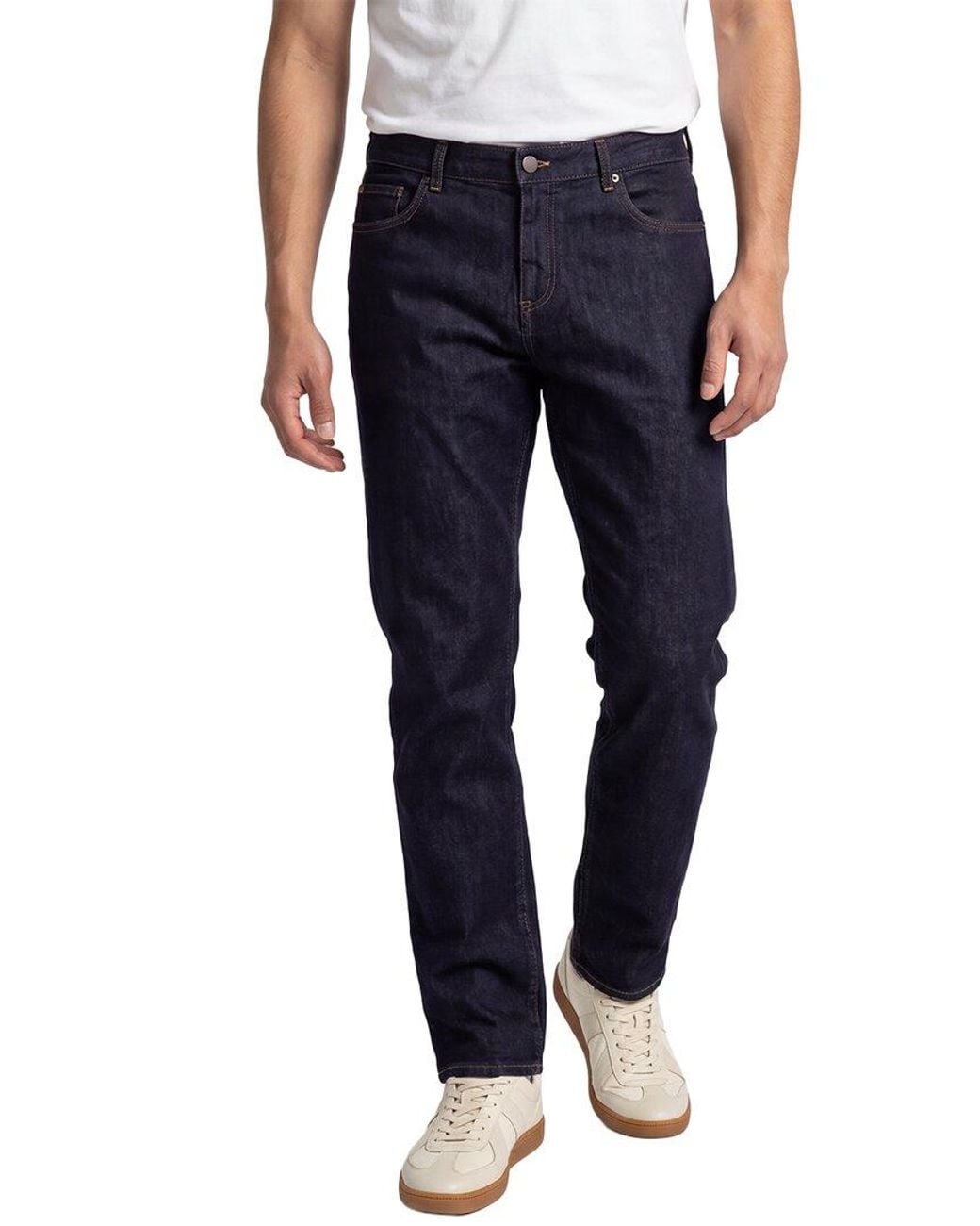 Canali Blue Dark Wash Straight Cut Jean for men