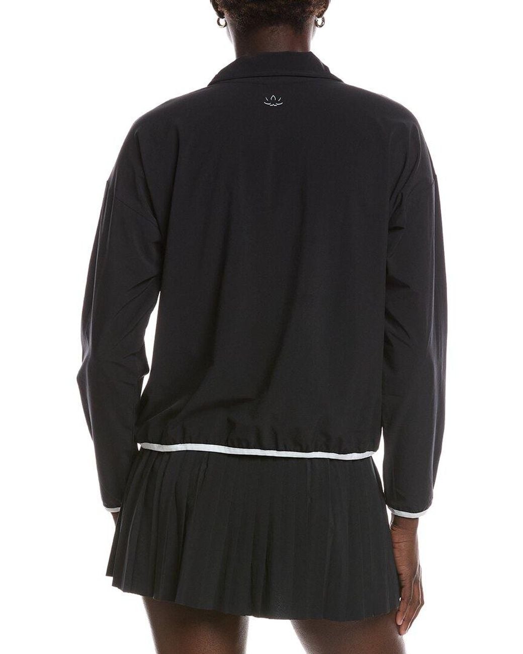 Beyond Yoga Black Course Contrast 1/2-Zip Pullover
