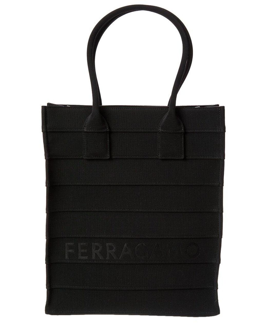 Ferragamo Black Ferragamo Logo Tote
