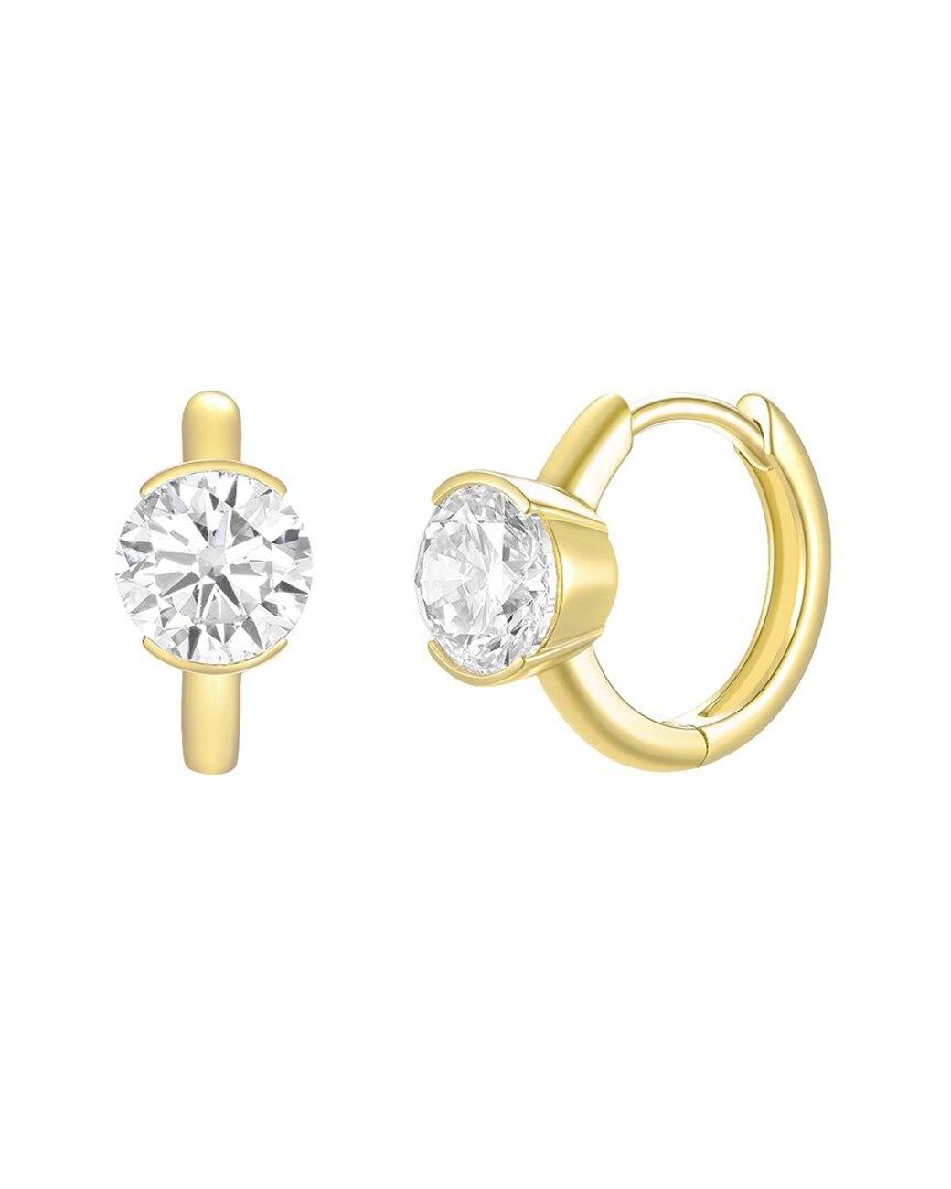 Kai Fine Jewelry Metallic 14K 2.00 Ct. Tw. Lab-Grown Diamond Hoop Earrings