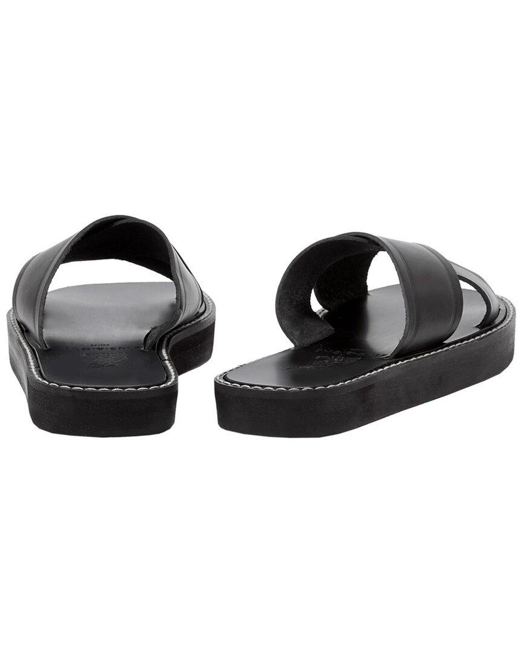 Ancient Greek Sandals Black Thais Zeus Leather Sandal