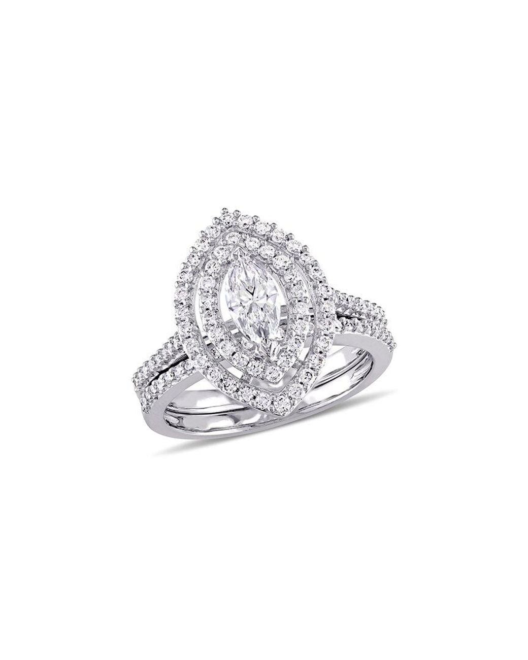 Rina Limor White 14k 0.98 Ct. Tw. Diamond Halo Ring