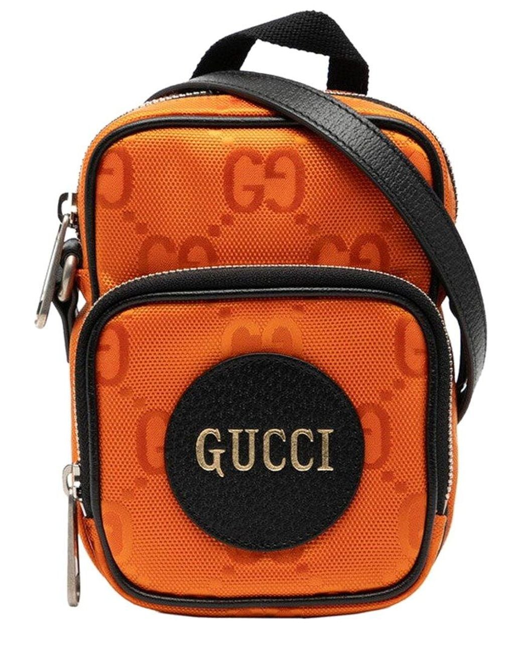 Gucci Orange Nylon Off The Grid Shoulder Bag (Authentic Pre-Loved)