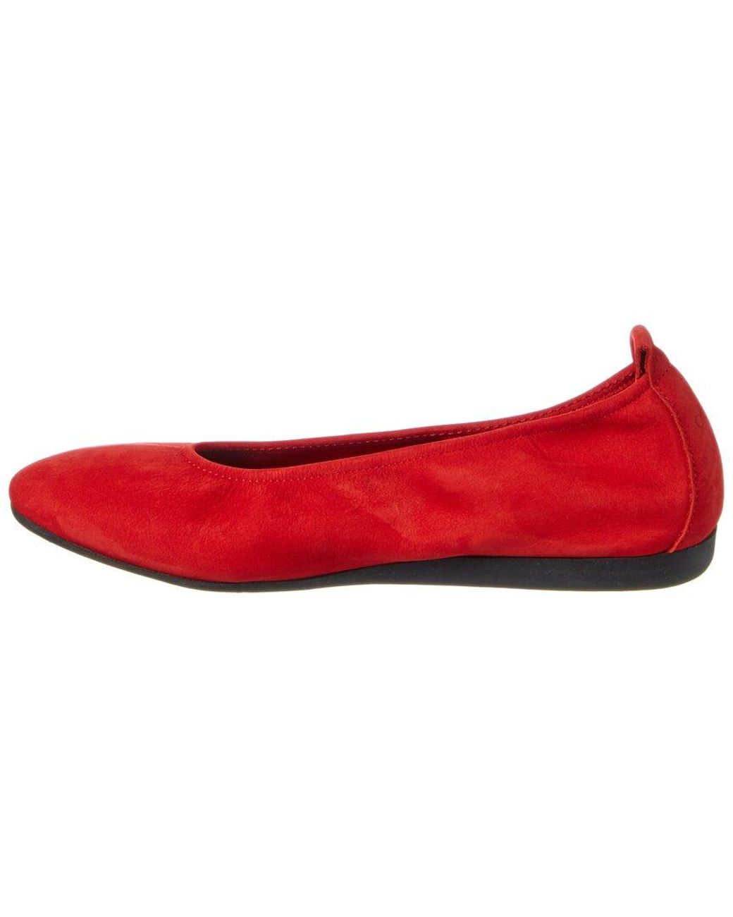 Arche Red Laius Suede Flat