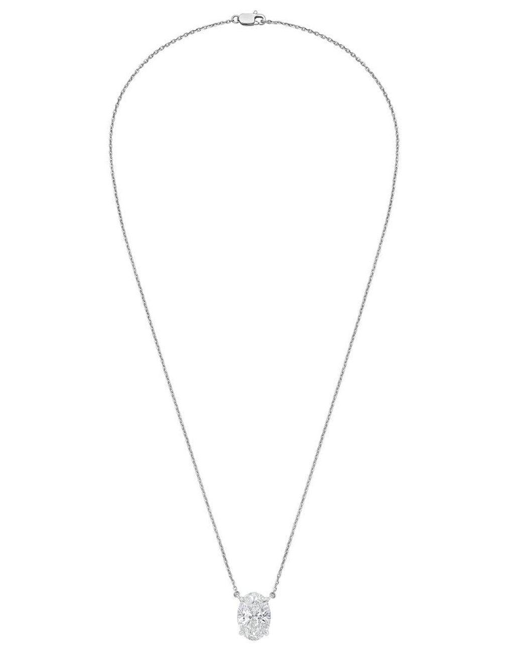 Diana M Metallic Diana M. 14K 1.00 Ct. Tw. Lab-Grown Diamond Pendant Necklace