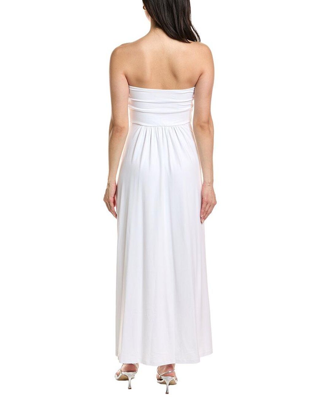 Susana Monaco White Circle Front Maxi Dress