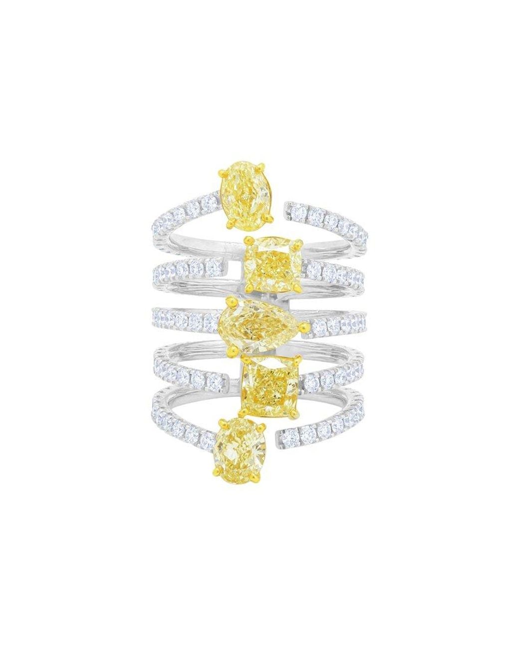 Diana M White Fine Jewelry 18k Two-tone 4.90 Ct. Tw. Diamond Ring