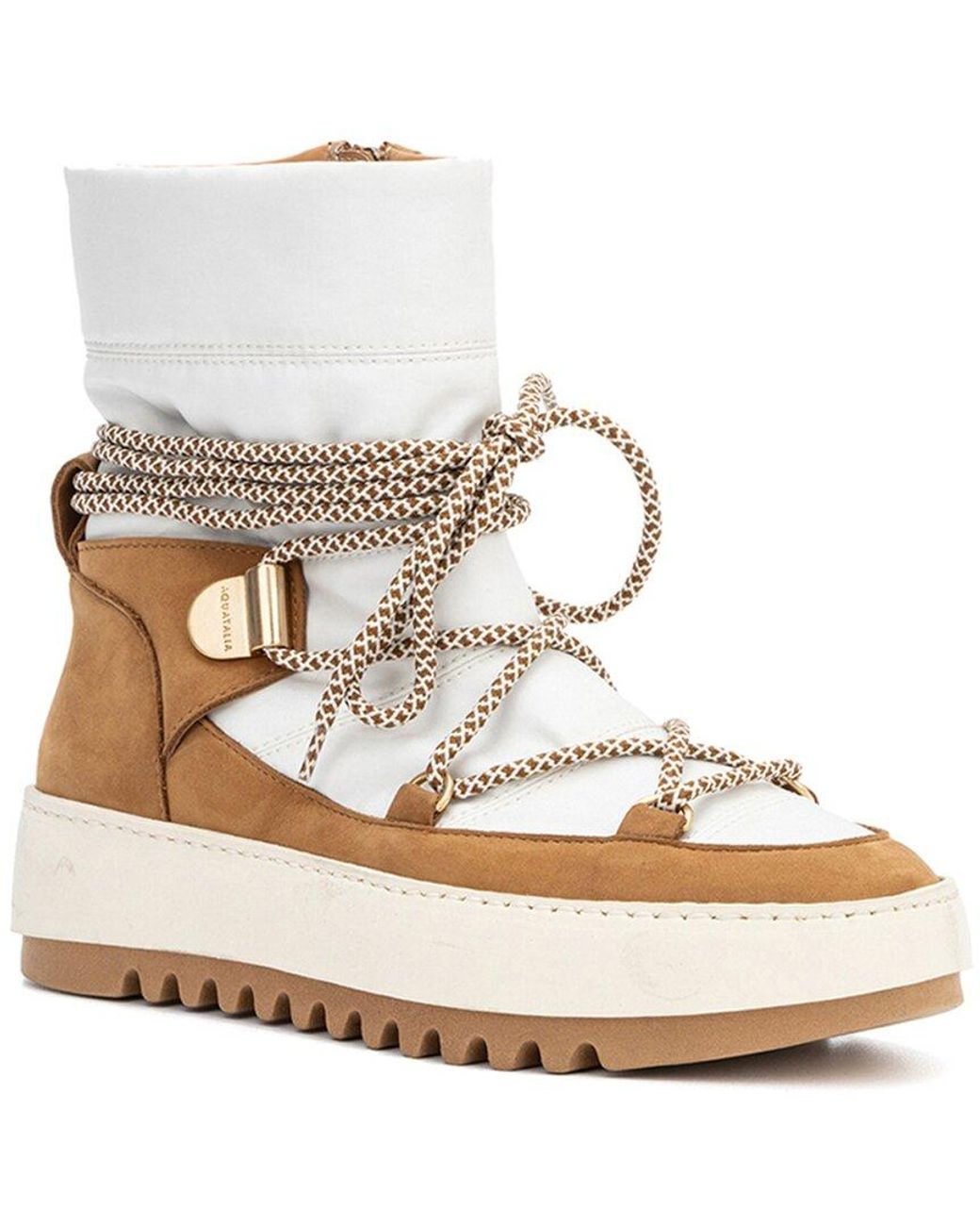 Aquatalia Amalia Weatherproof Suede Boot in White Lyst Australia