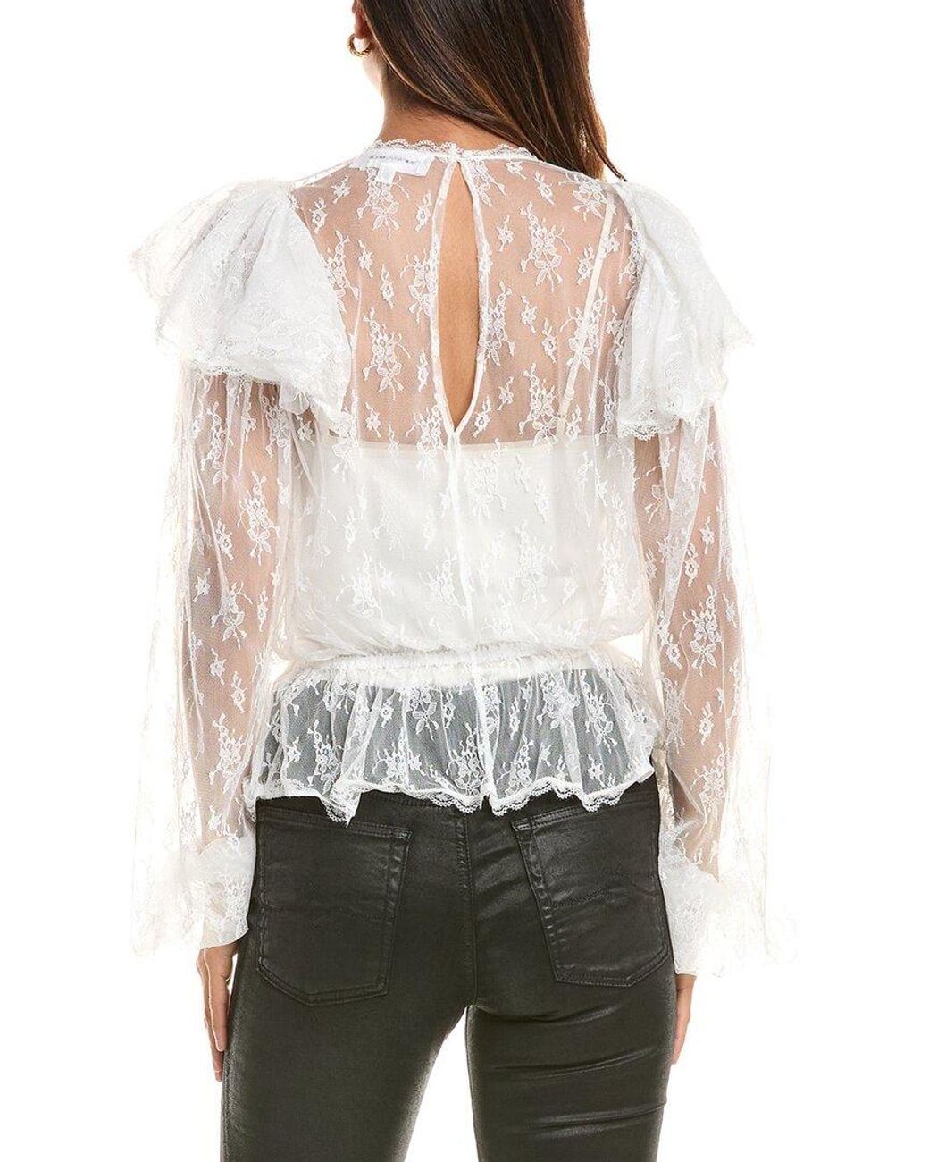 Ronny Kobo White Talia Blouse