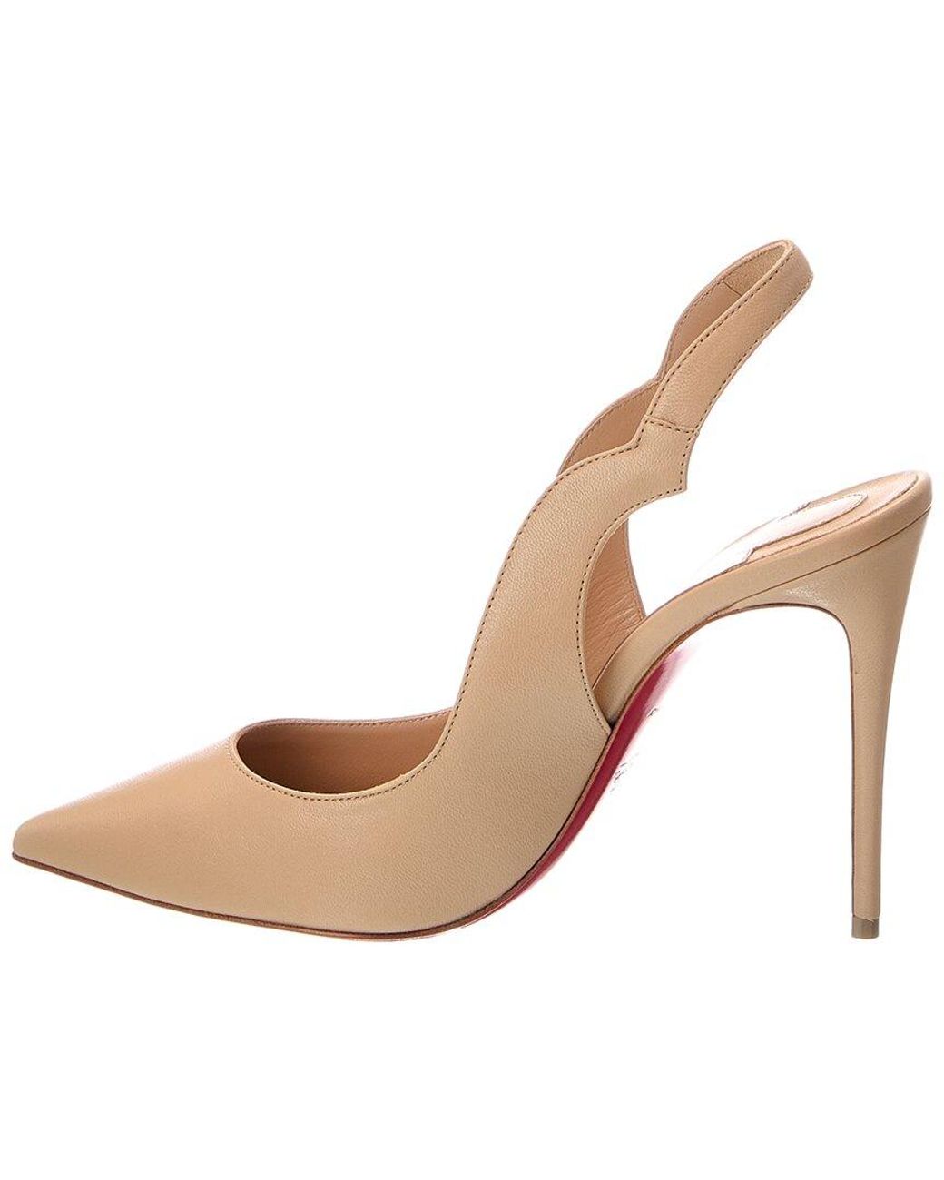 Christian Louboutin Natural 100 Leather Slingback Pump