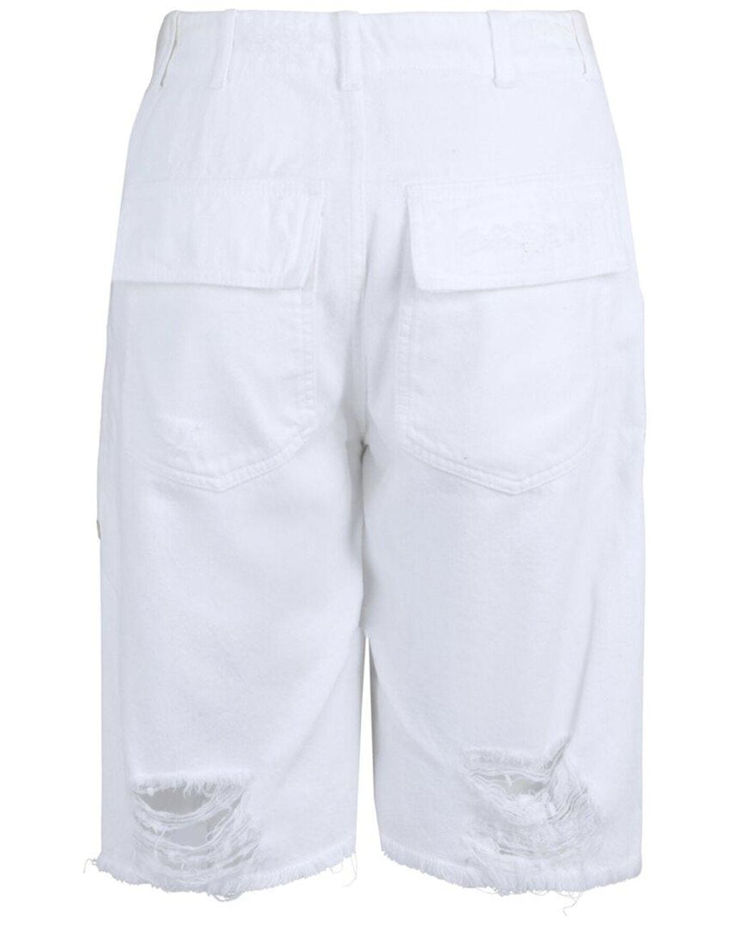 Givenchy Blue Destroyed Denim Bermuda Short