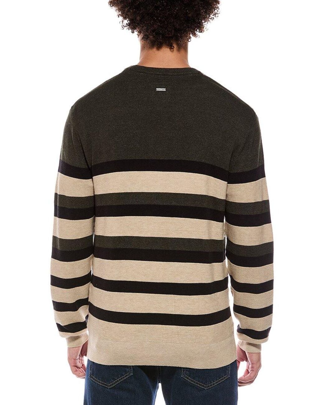 Point Zero Black Semi Fit Crewneck Sweater for men