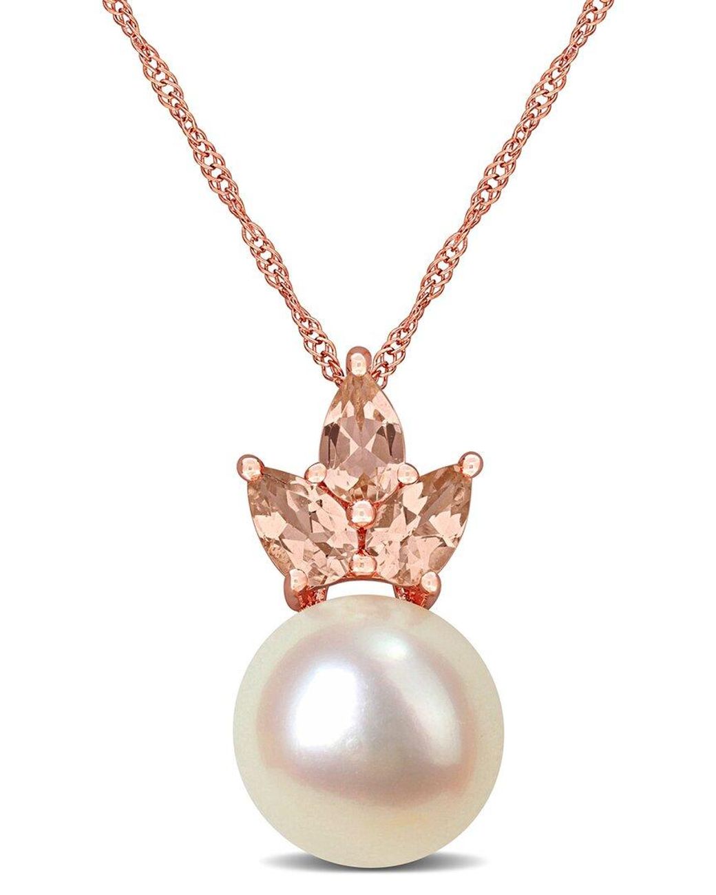 Rina Limor White 14k Rose Gold 0.75 Ct. Tw. Morganite Pendant