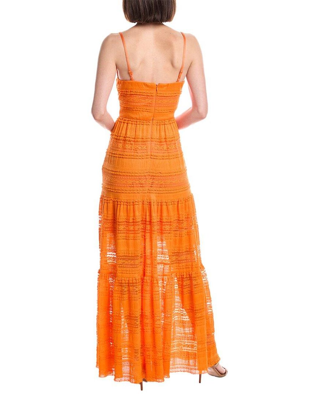 Eliza J Orange Sleeveless Maxi Dress