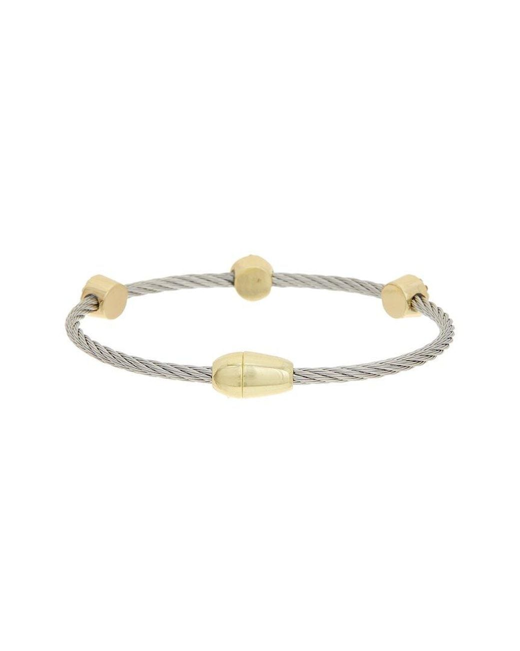 Juvell White 18K Plated Cz Bangle Bracelet