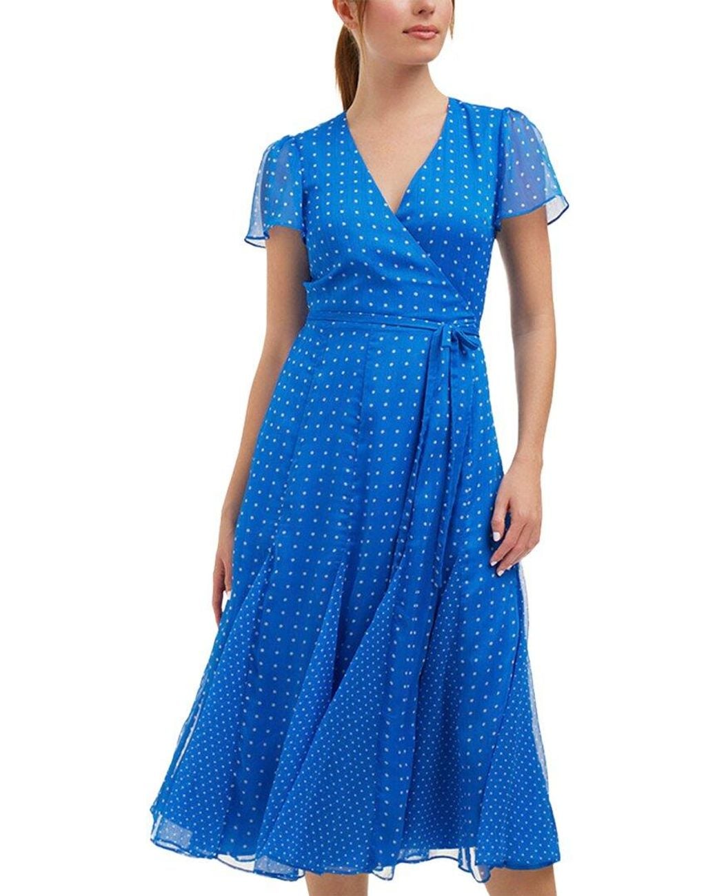 Draper James Blue Daphne Wrap Dress
