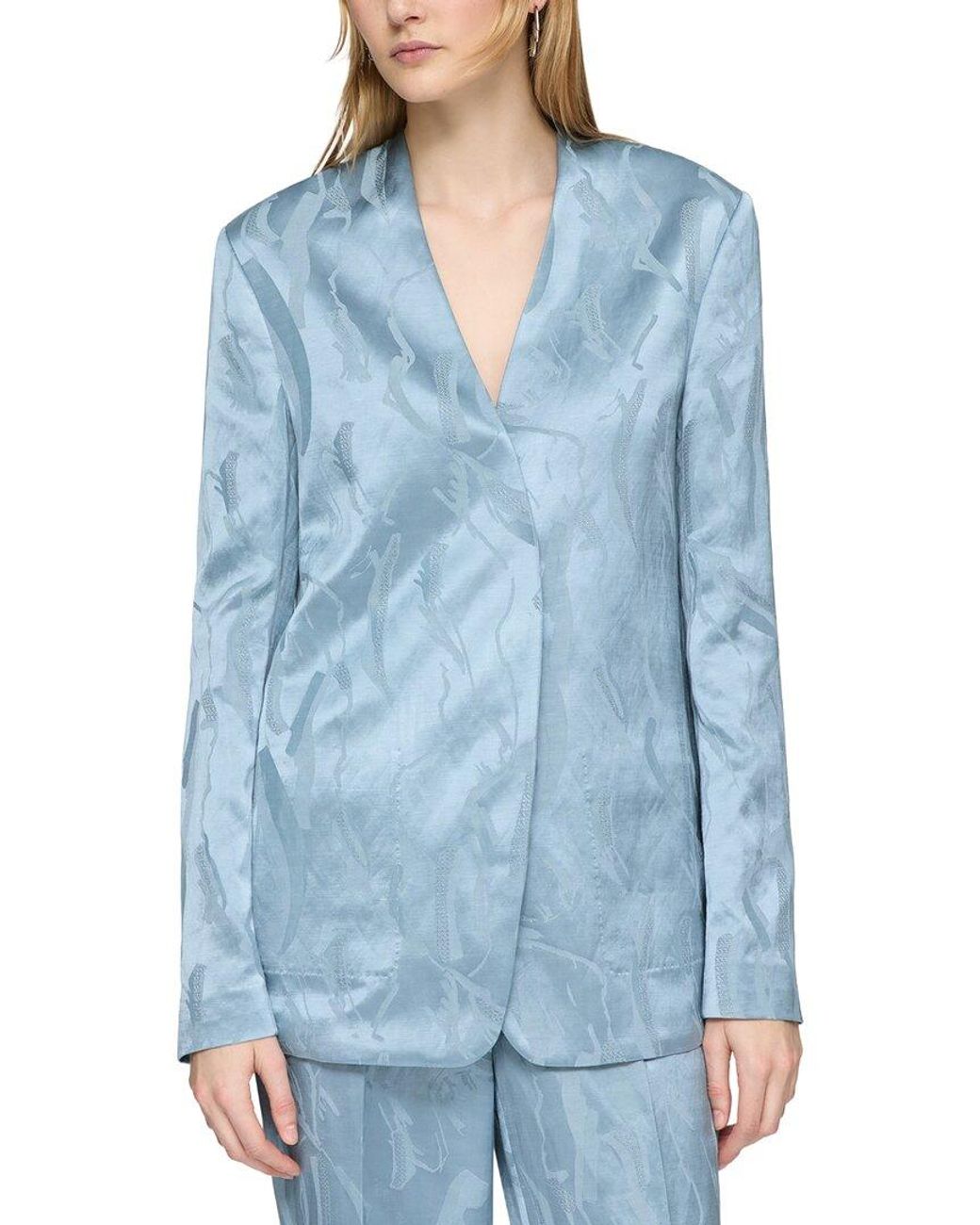 Lafayette 148 New York Blue Cardigan Jacket