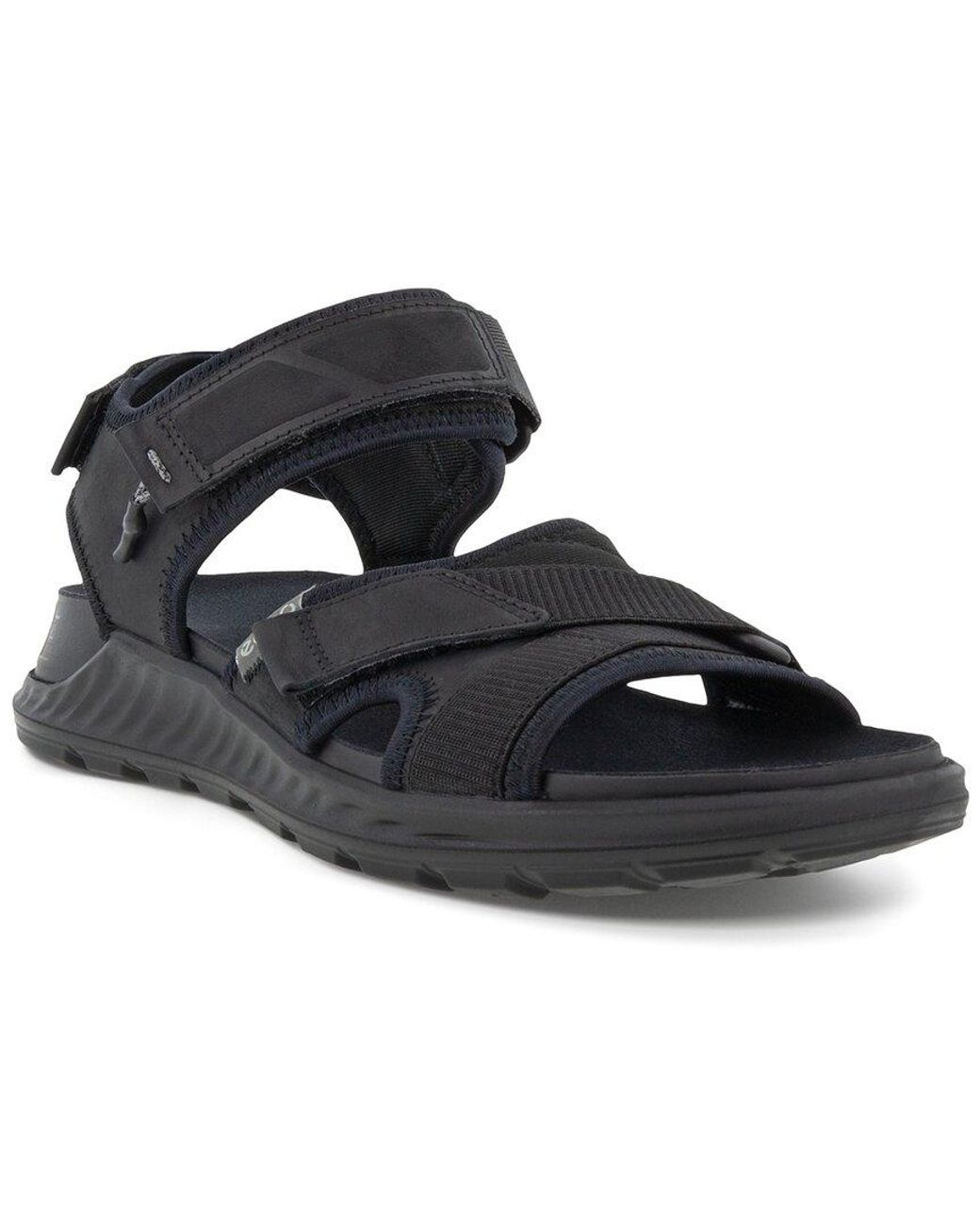 Ecco Exowrap Leather Sandal in Black for Men Lyst