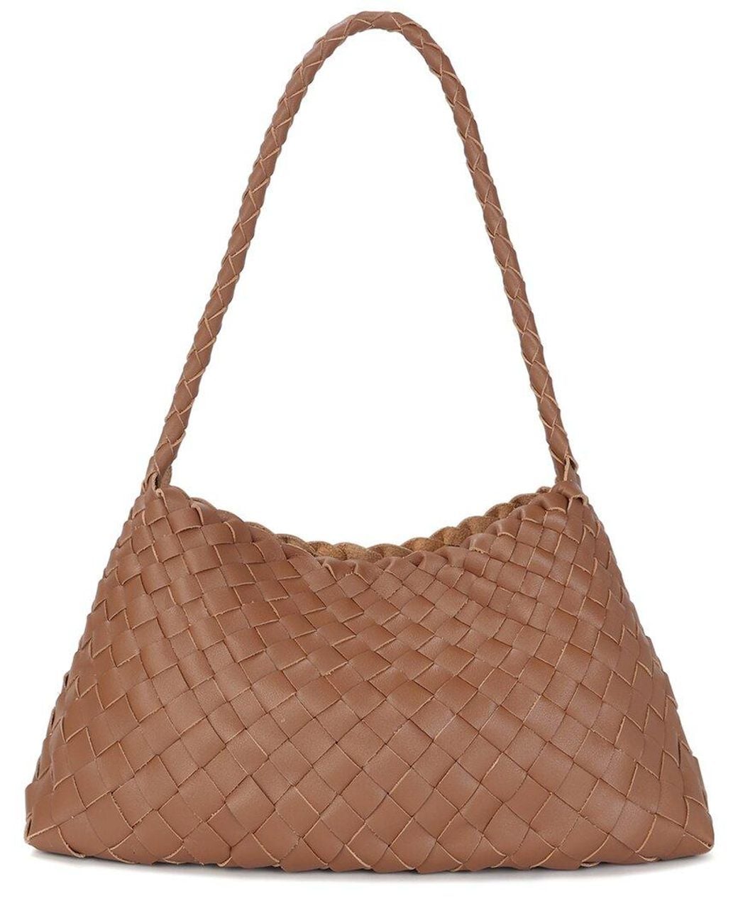 Tiffany & Fred Paris Brown Hand-Woven Leather Shoulder Bag