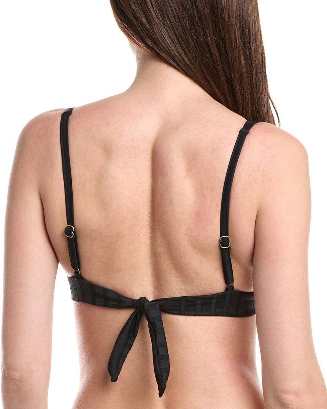 Vitamin A Black Rossi Halter Underwire Bikini Top