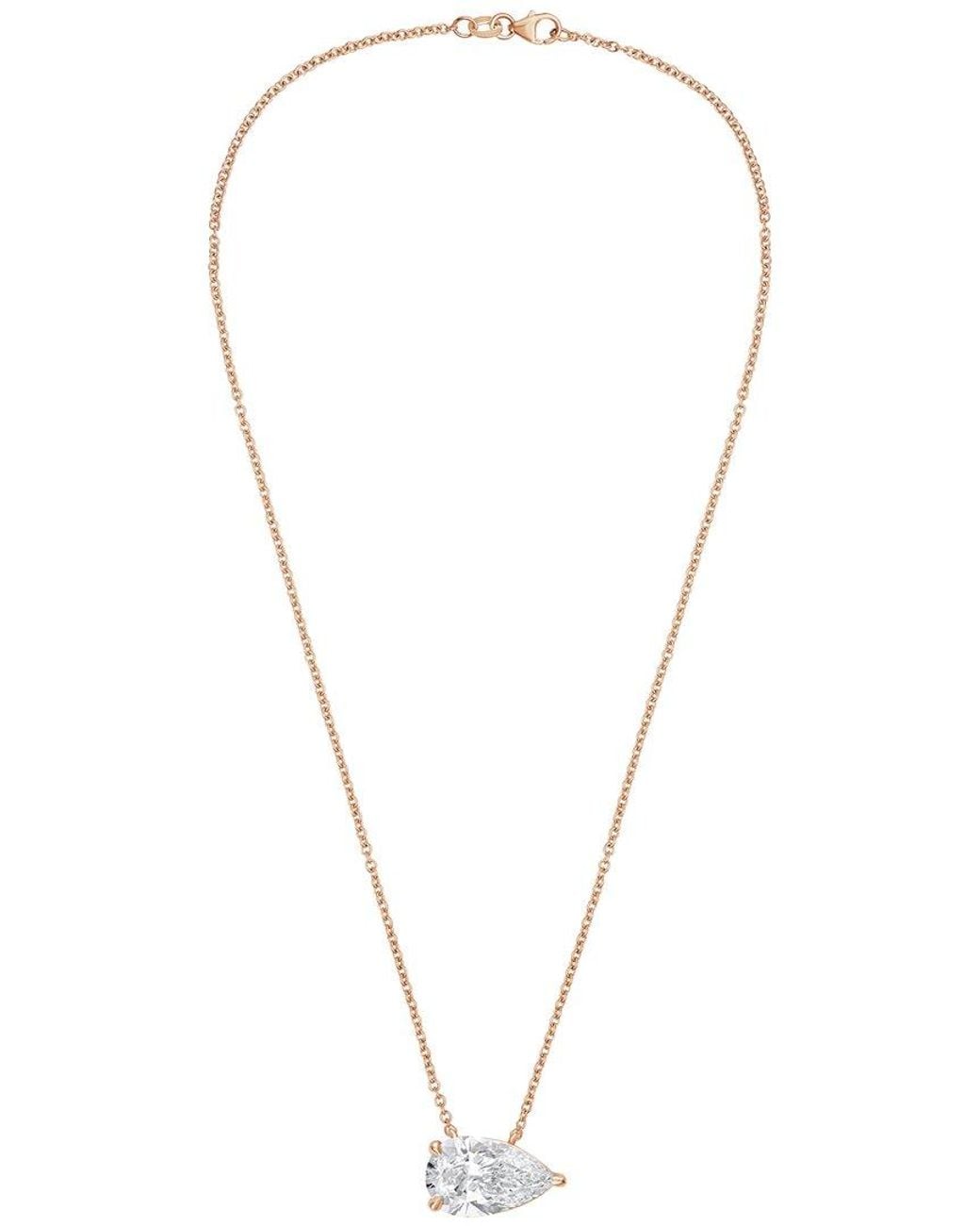 Diana M White Diana M. 14K Rose 1.00 Ct. Tw. Lab-Grown Diamond Solitaire Pendant