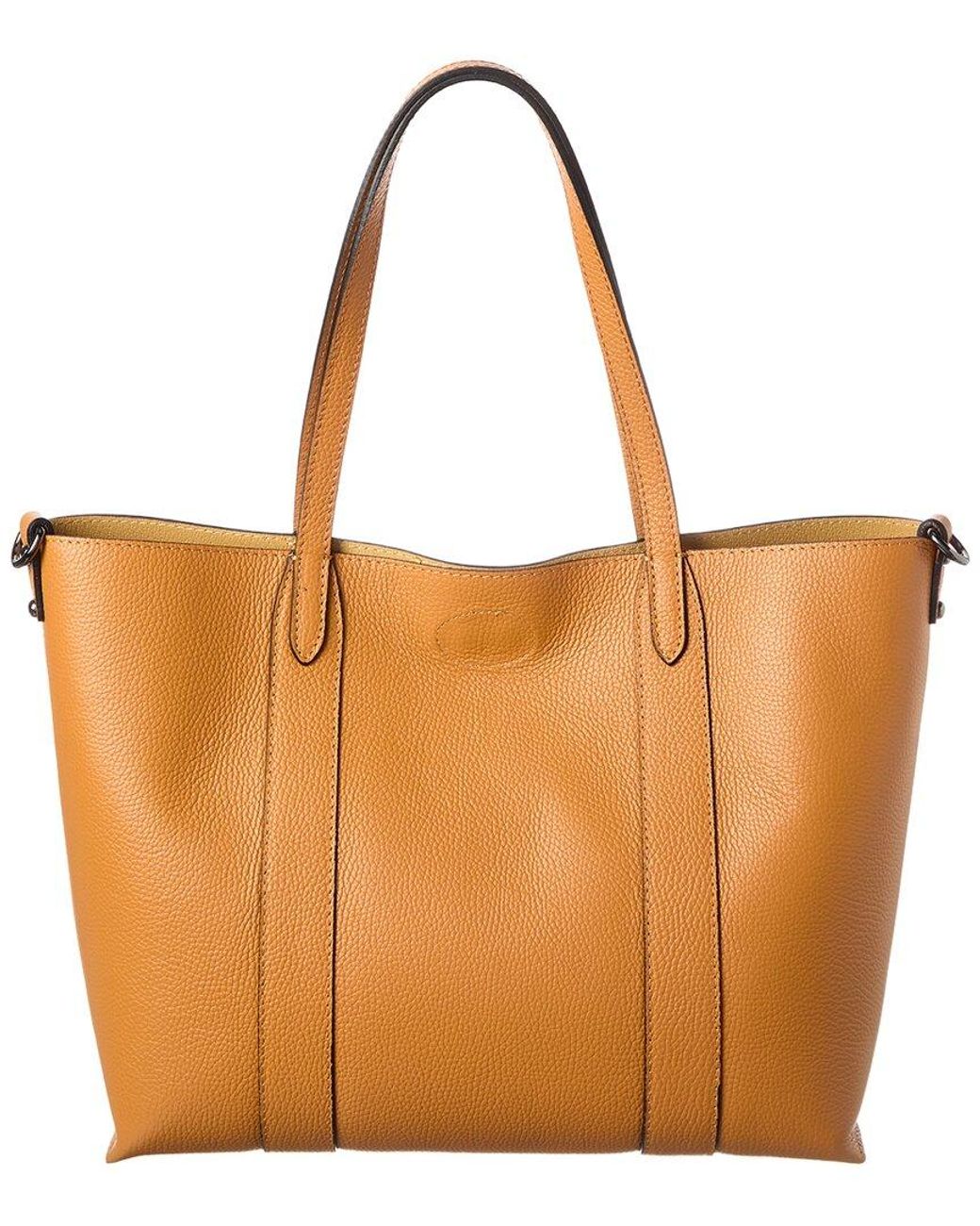 Italian Leather Brown Top Handle Tote